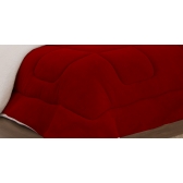 Edredom Coberdrom Solteiro Sherpa Pele de Carneiro c/ Soft vermelho
