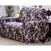 Capa de Sofá Adere Floral Preto 02 e 03 Lugares