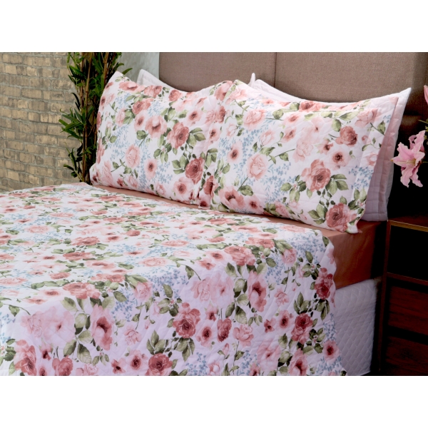 Cobreleito Bouti Garden Queen Buque 03 peças