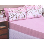 Jogo de cama Lençol Garden 03 peças Casal Queen Lirio