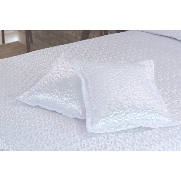 Kit de Colcha Cobre leito Athena Casal Queen 05 peças Branco