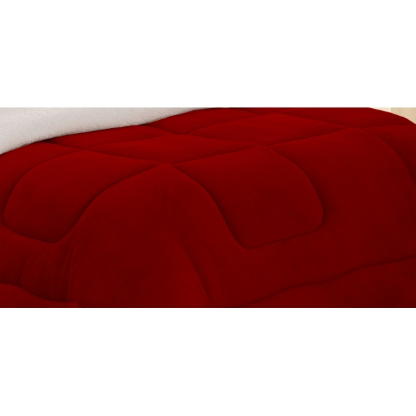 Edredom Coberdrom King Sherpa Pele de Carneiro c/ Soft Vermelho