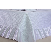 Kit de Colcha Cobre leito Athena Casal Queen 05 peças Branco