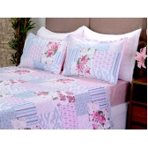 Cobreleito Bouti Garden Queen Rosa 03 peças