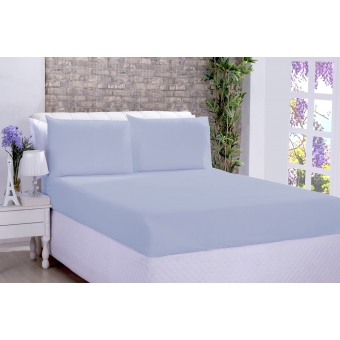 Lençol Microfibra Avulso Solteiro Azul bebe
