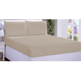 Jogo de Cama Lençol Microfibra Casal 03 Peças Bege