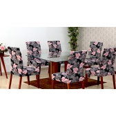 Capas de Cadeira 06 Lugares Floral Rosa